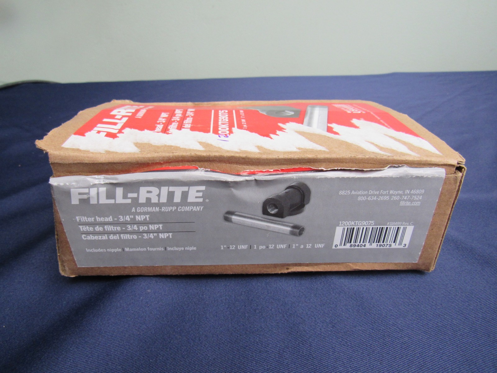 FILL-RITE 1200KTG9075 Cast Iron 3/4″ Filter Head for F2510HM0 F2510PM0 F1810HM0