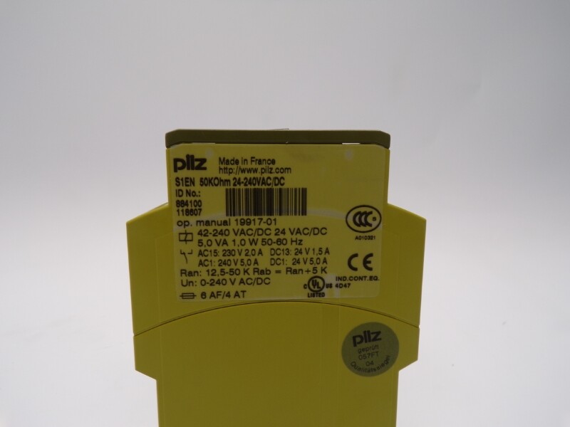 PILZ S1EN50KOHM24-240VAC/DC 884100 42-240VAC 5A NSMP