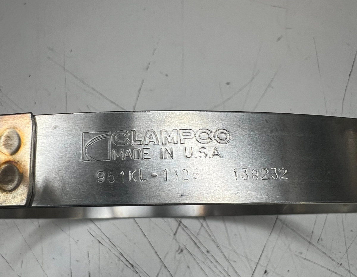 12-3/4″ – 13-1/2″ Clampco T-Bolt Band Clamp 951KL-1326 304 Stainless Steel USA