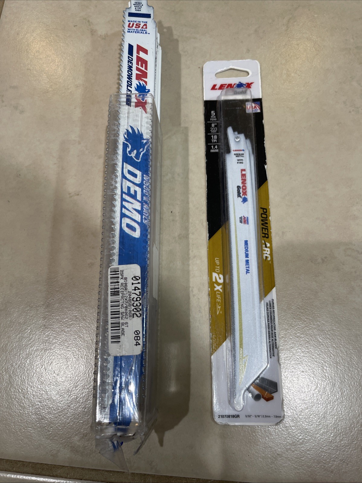 24 QTY LENOX 6 TPI Bi-Metal Demolition Reciprocating Saw Blade 12″ & 5 GOLD 8″