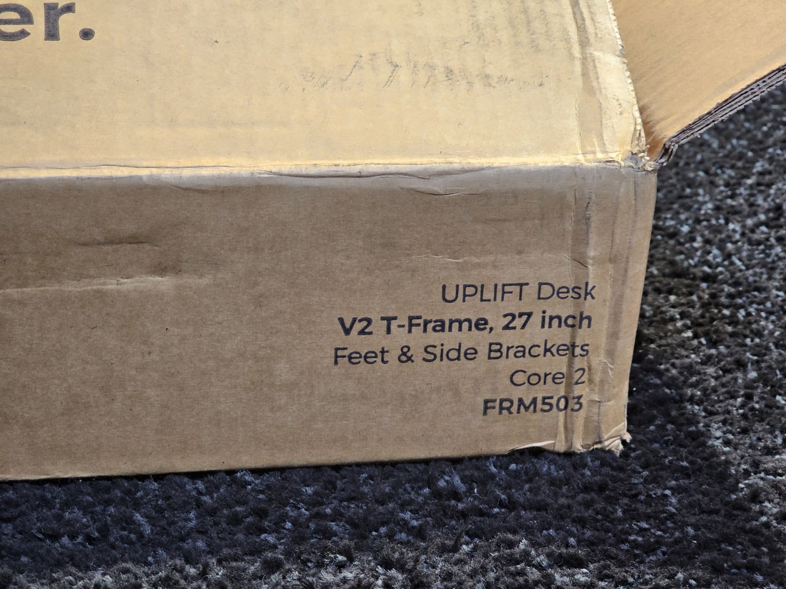 Uplift Desk FRM503B V2 2-Leg Standing Desk Frame Feet & Side Brackets T27 Black