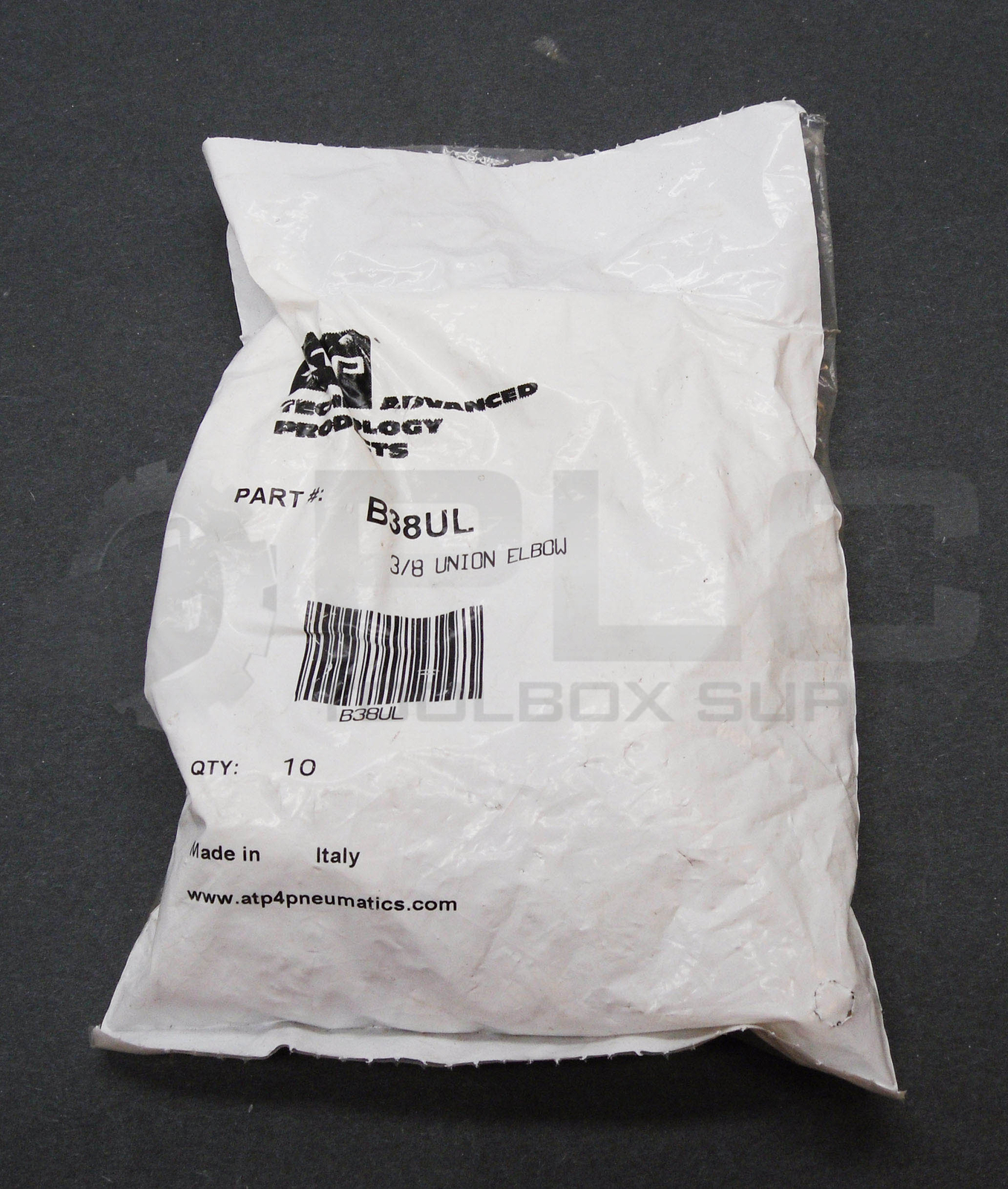 SEALED NEW BAG OF 10 ADVANCED TECHNOLOGY PRODUCTS B38UL 3/8″ UNION ELBOWS