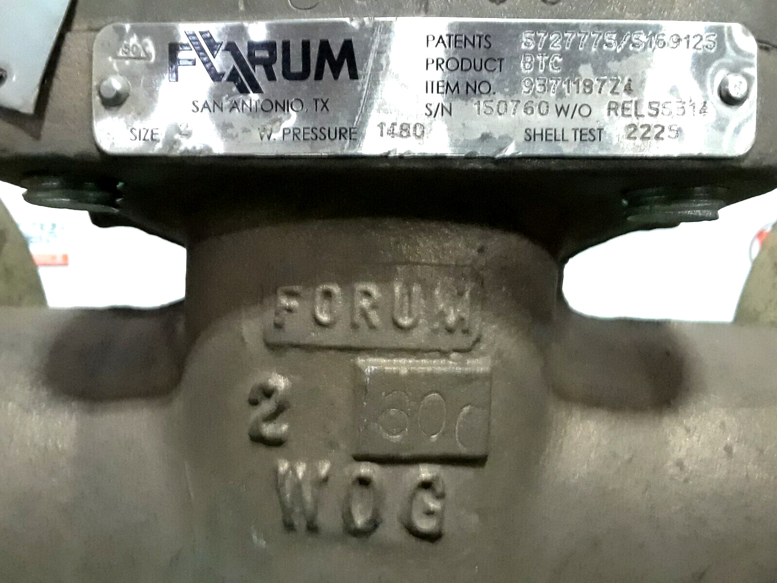 🟠FORUM 2″ 600 FLANGED ENDS BTC GATE VALVE PESSCO IS OFFERING 1 C112222-2 🗽