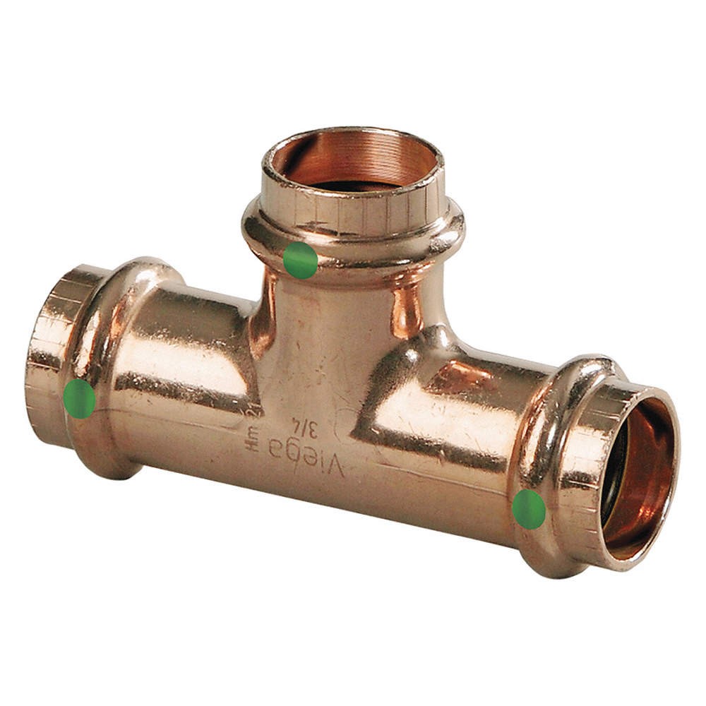 VIEGA PROPRESS 15513 ProPress tee, 2″ x 1-1/2″ x 3/4″ 1RRD8