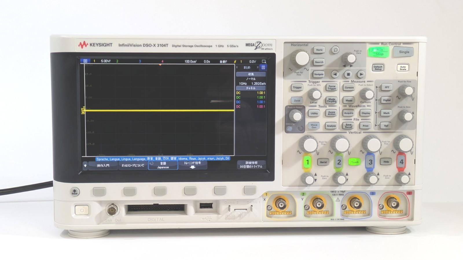 DSOX3104T[Calibrated] Oscilloscope 4CH 1GHz 5GSa/s Keysight S/N:MY55120029