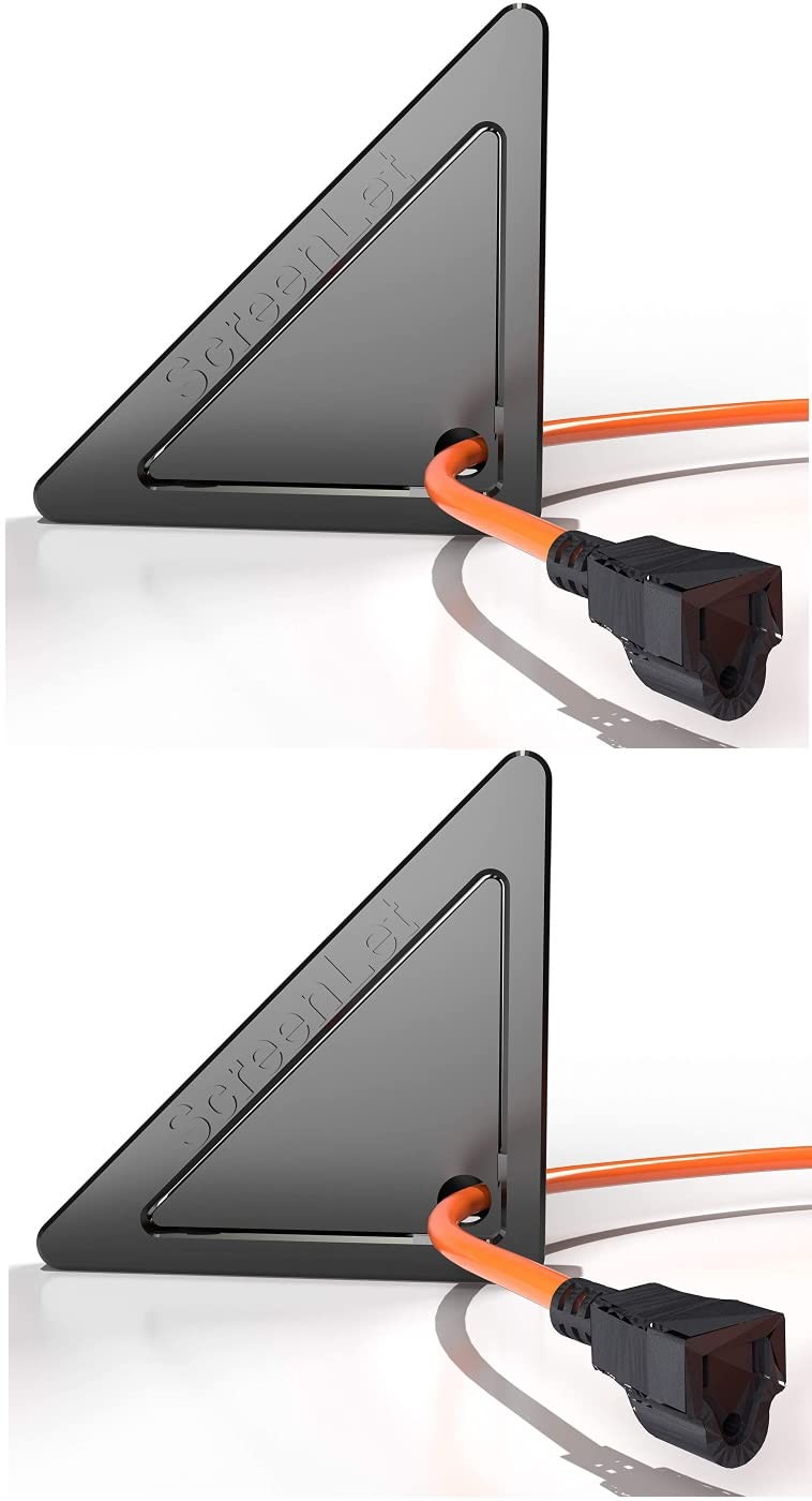ScreenLet Window Screen Pass Through Attachment – Bring 2 Pack, Black Grey