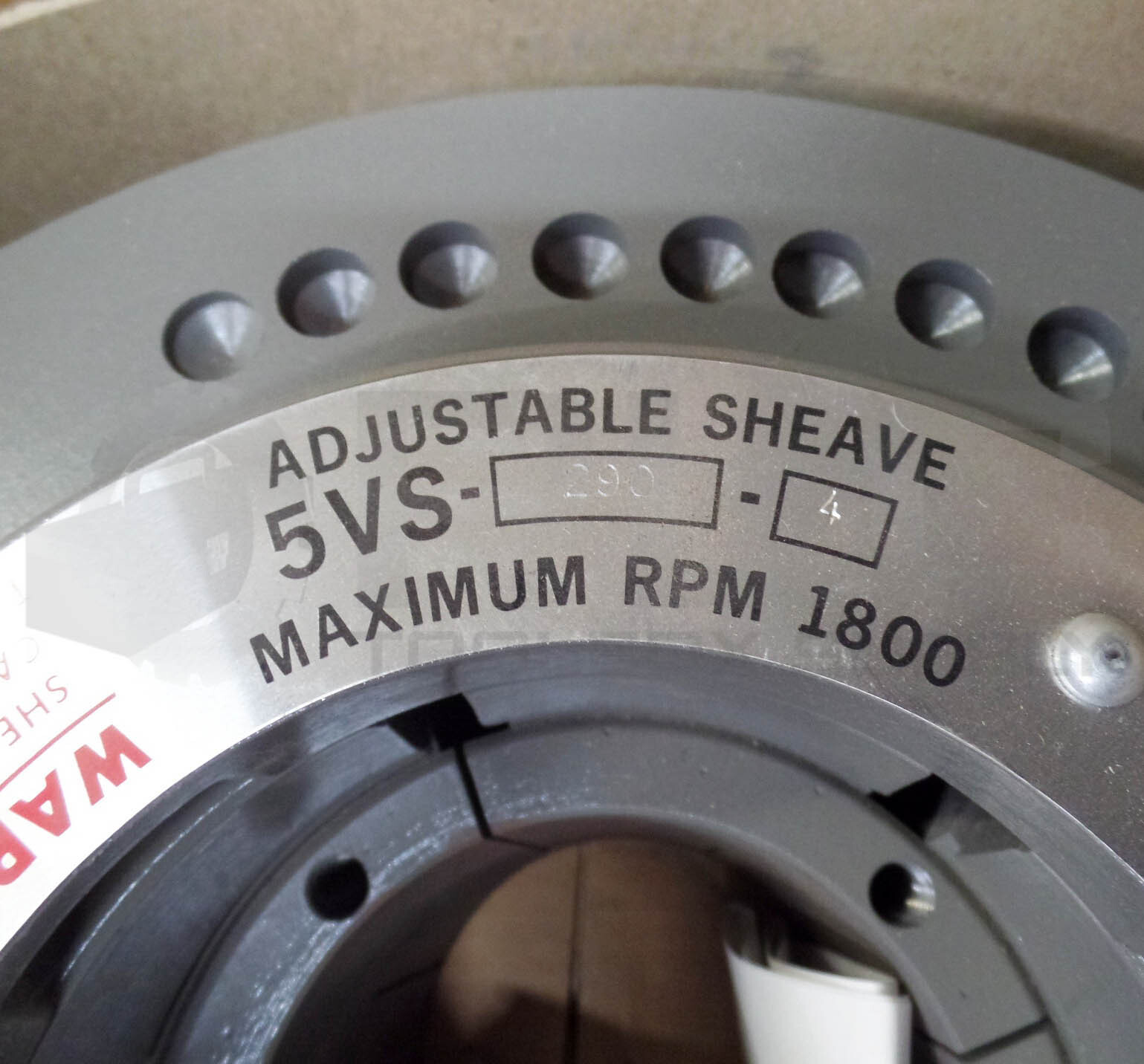 NEW TB WOODS 5VS-290-4 ADJUSTABLE SHEAVE 35FT/LBS