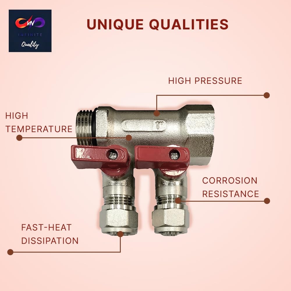 VN Infinite Quality 3/4″ Plumbing PEX Manifolds w/ 1/2″ Pex Ball Valves Radi…