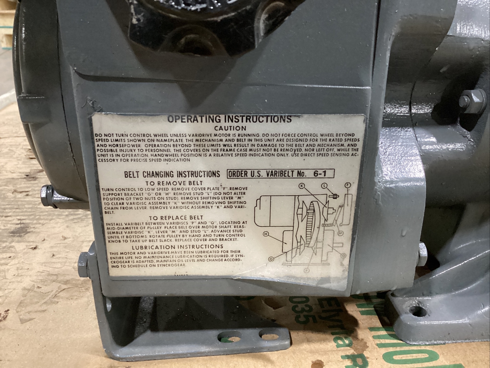 US Unimount Gear Motor 125 , # E180A , 1/2 HP /R711/F0228270H #290TWLFMLD18