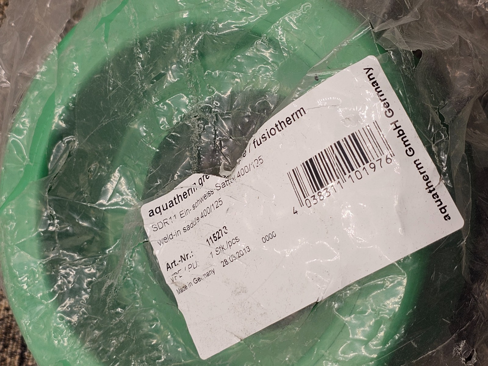 Aquatherm 115278 Weld-In Saddle Fusion Outlet – Socket 16 X 4 (400 X 125 mm)
