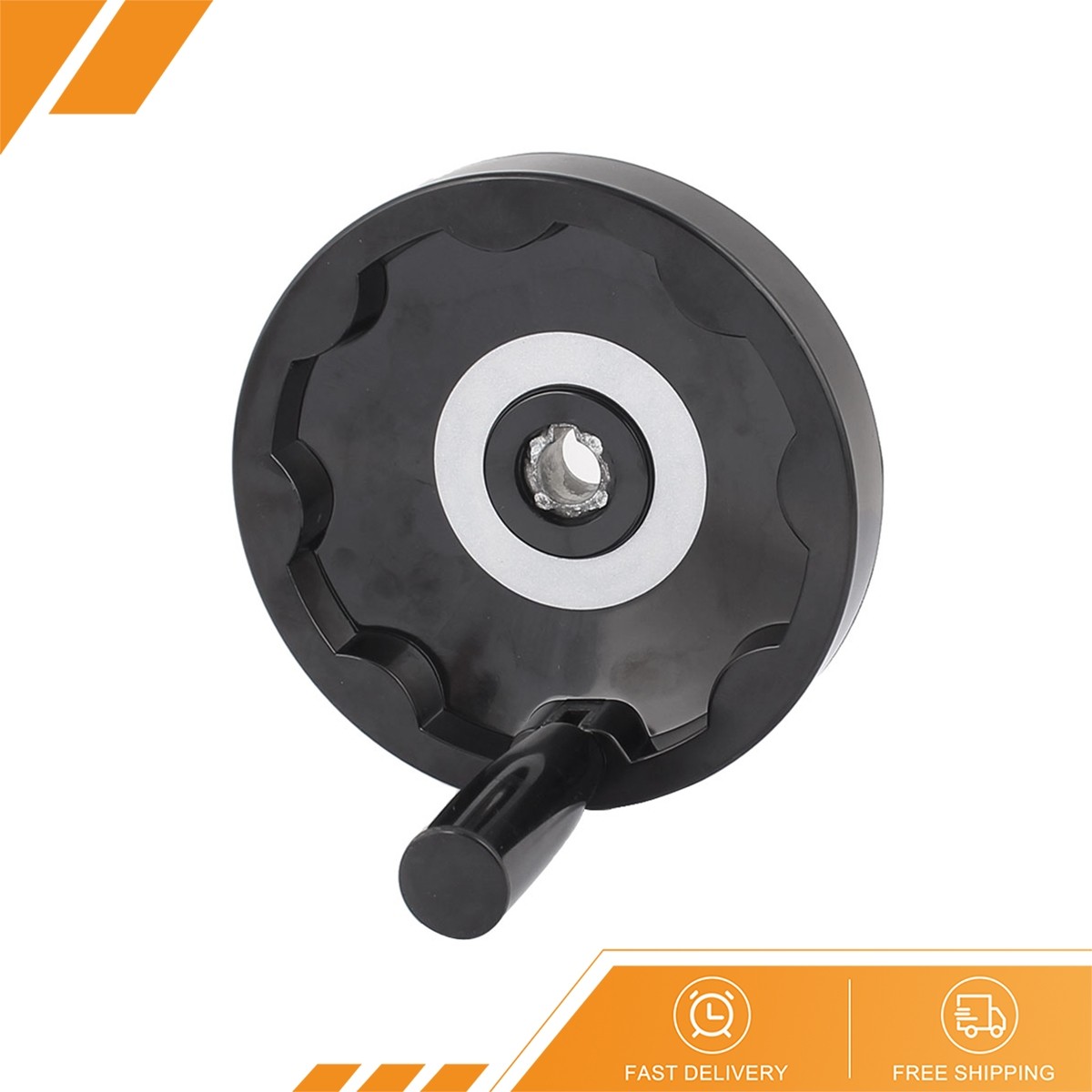 Milling Machine Black Folding Handle Inside Ripple Hand Wheel, 16x155mm