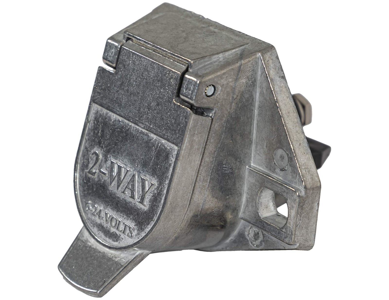 Buyers Products Round Die Cast Zinc Trailer Connector 2 Way Electric Pin