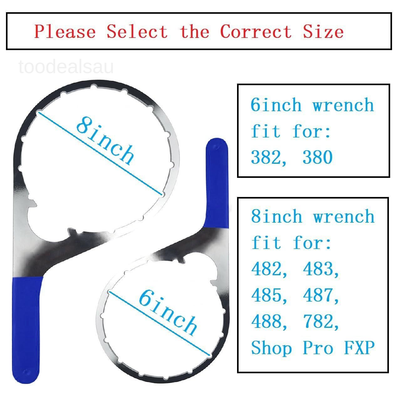 8″ 482017 Fuel Filter Collar Vent Cap Wrench for Davco 8inch, Blue