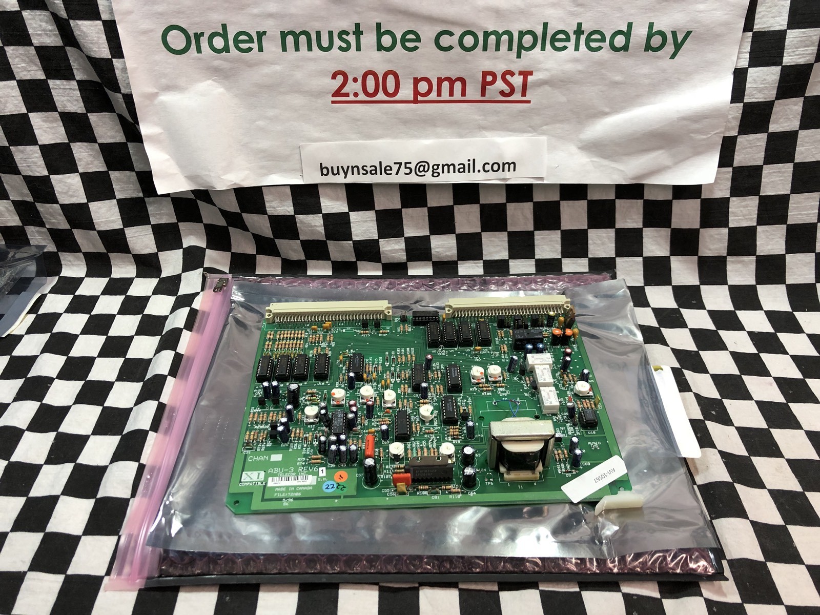 TELECOR AUDIO BUFFER BOARD CARD INTERCOM ABU-3, AVI-10567 SHIPSAMEDAY Box 11 “A”
