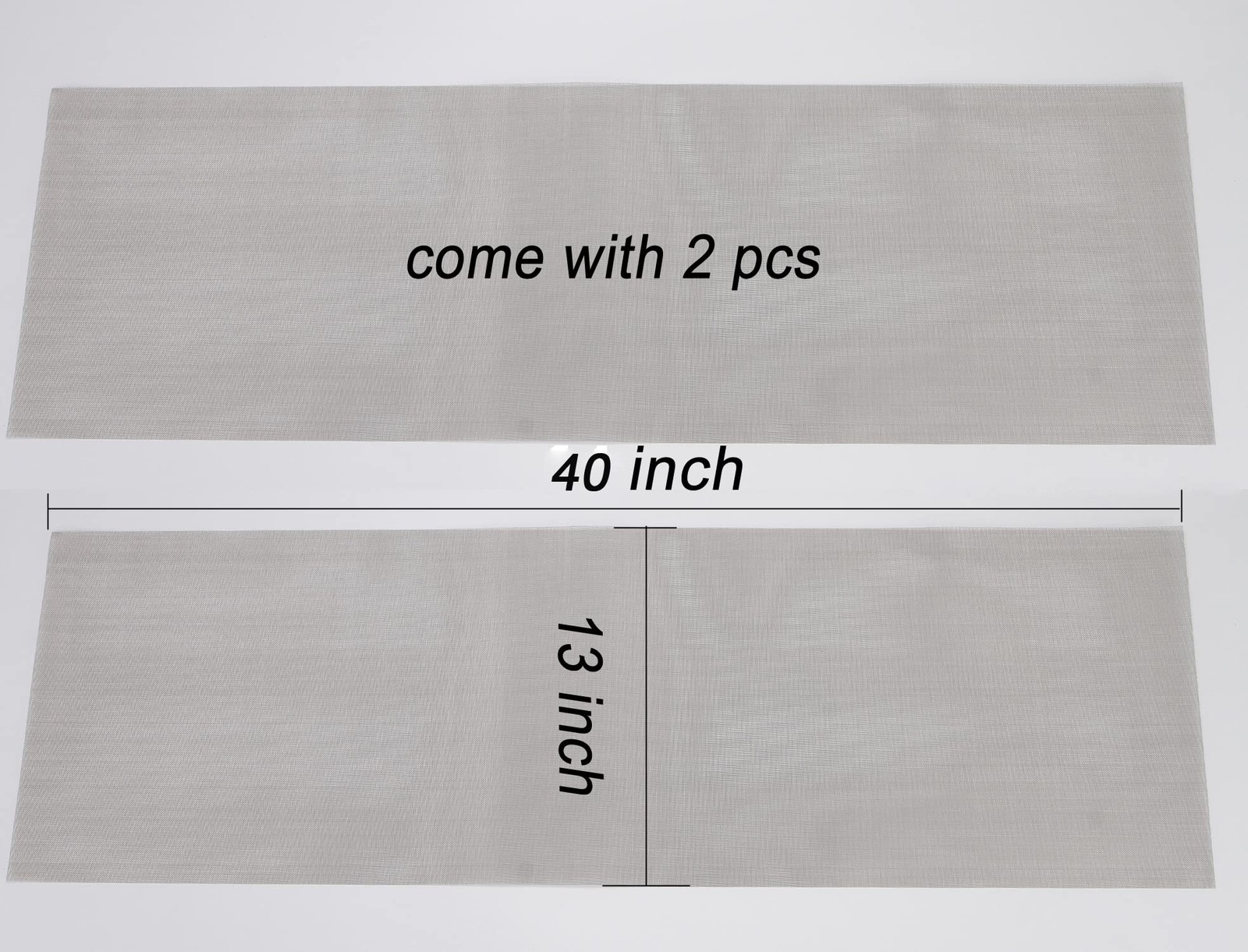 2PACK Stainless Steel Fine Woven Wire Mesh Roll Screen Sheet,Metal Air Silver
