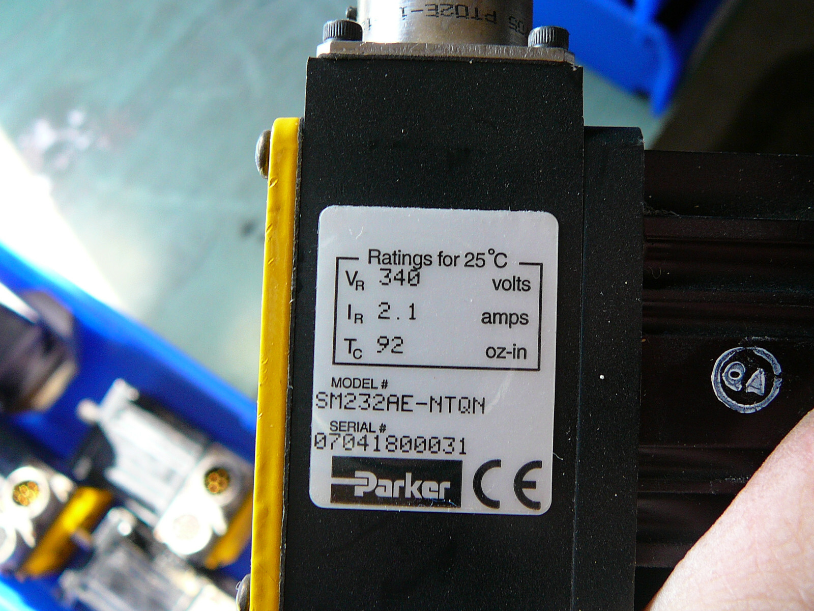 PARKER COMPUMOTOR SM232AE-NTQN 340V 2.1A 92OZ-IN