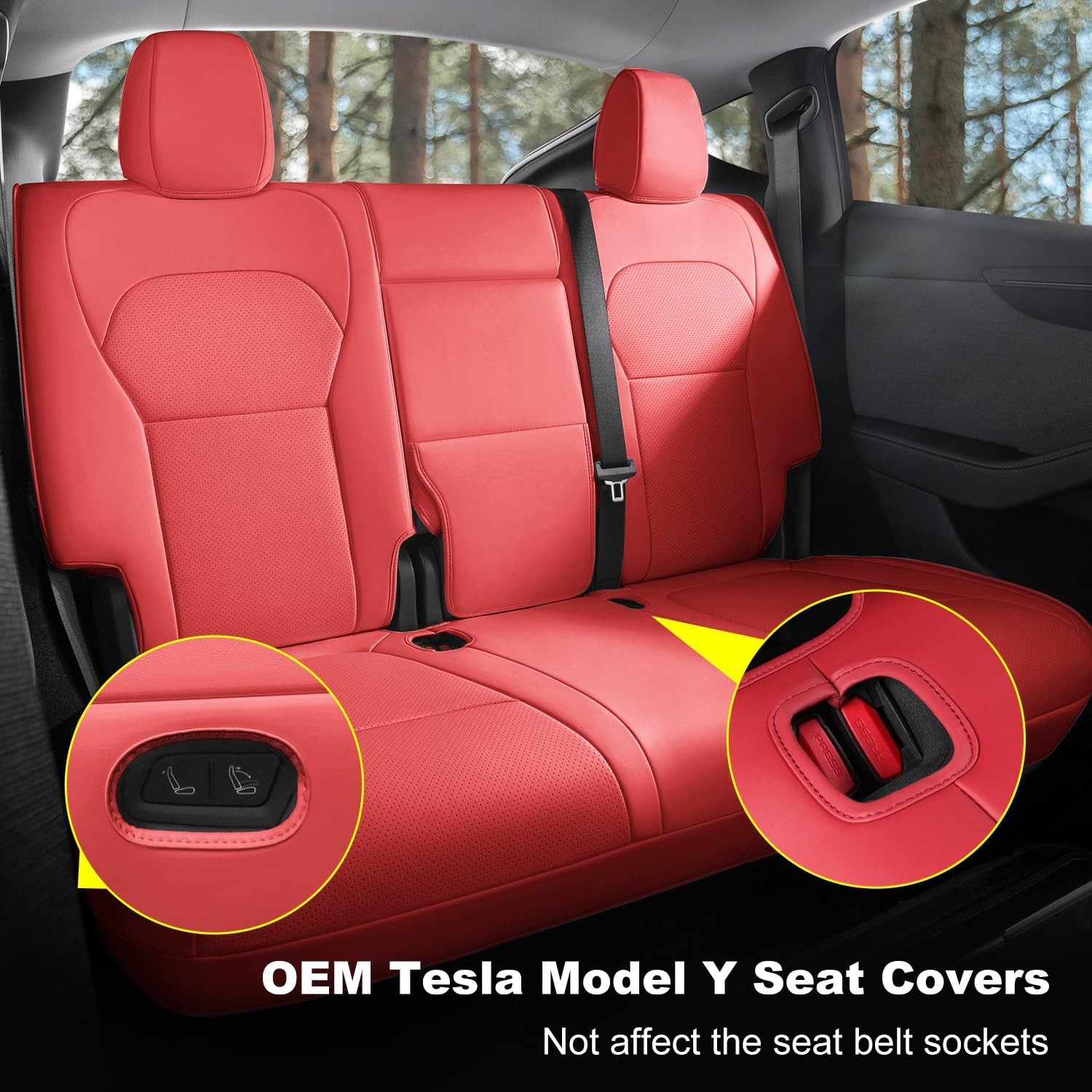 Car Seat Covers for New 2025-2026 Tesla Model Y Juniper Nappa Leather Car Int…
