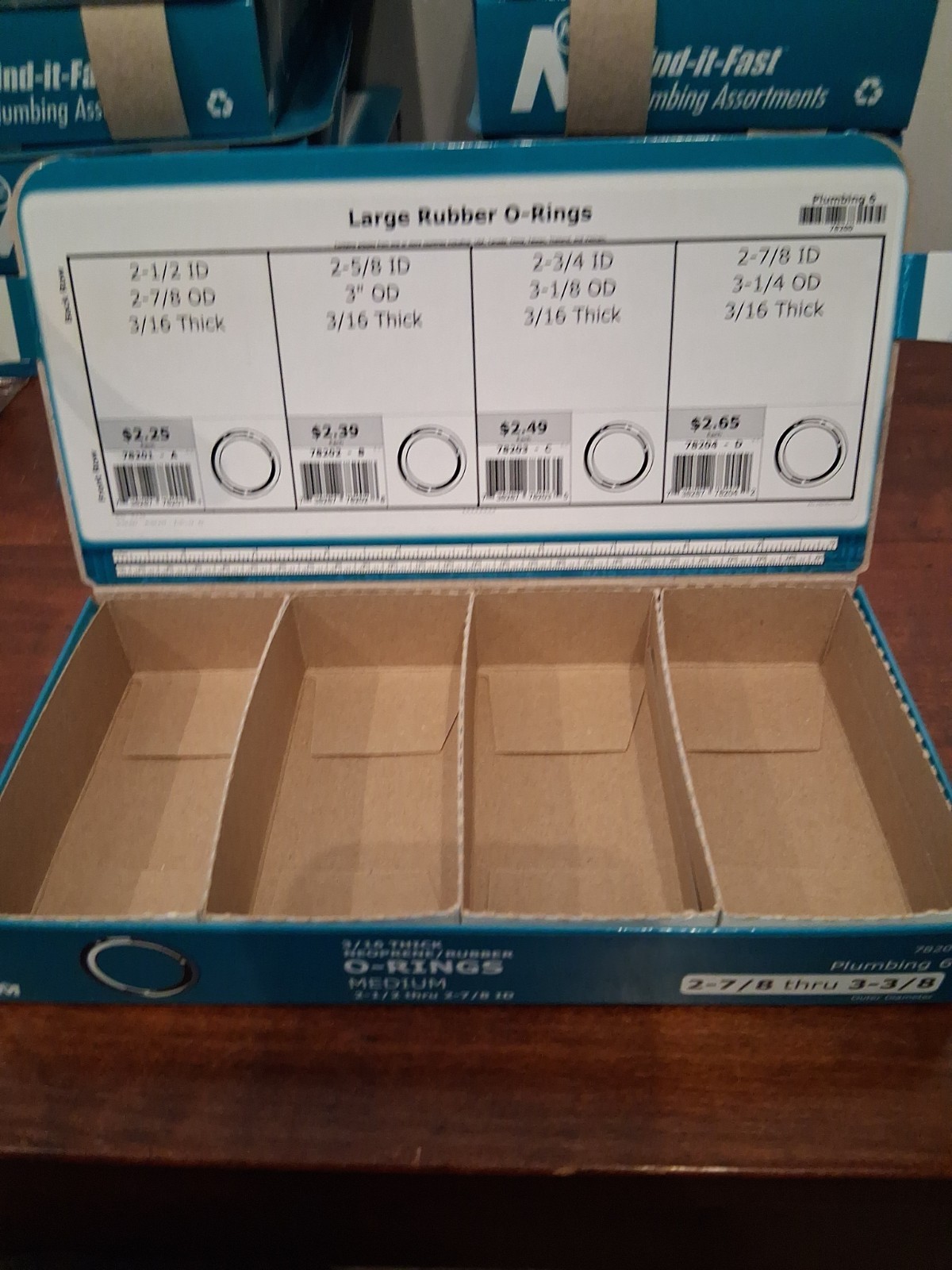 Midwest Fasteners Find It Fast **Empty** O-RING Assortment Boxes