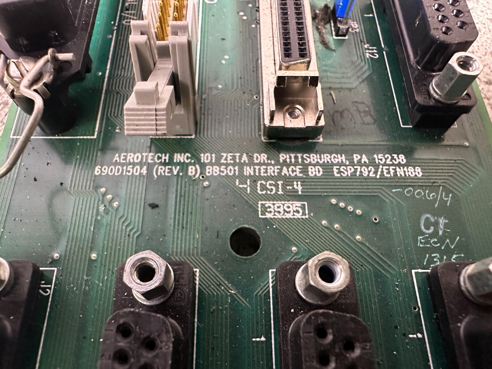 Aerotech 690D1504 Rev. B BB501 Interface Board ESP00792