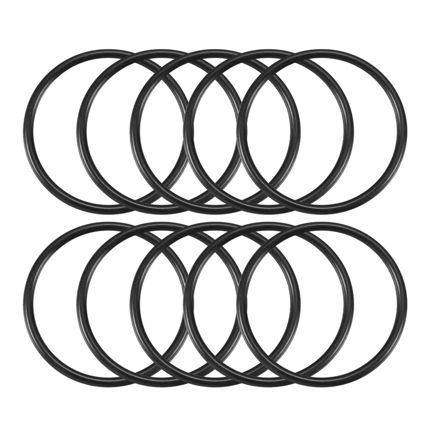 10 Pcs Black Rubber O Ring Oil Sealing Gasket Washer 25mm x 22mm x 1.5mm