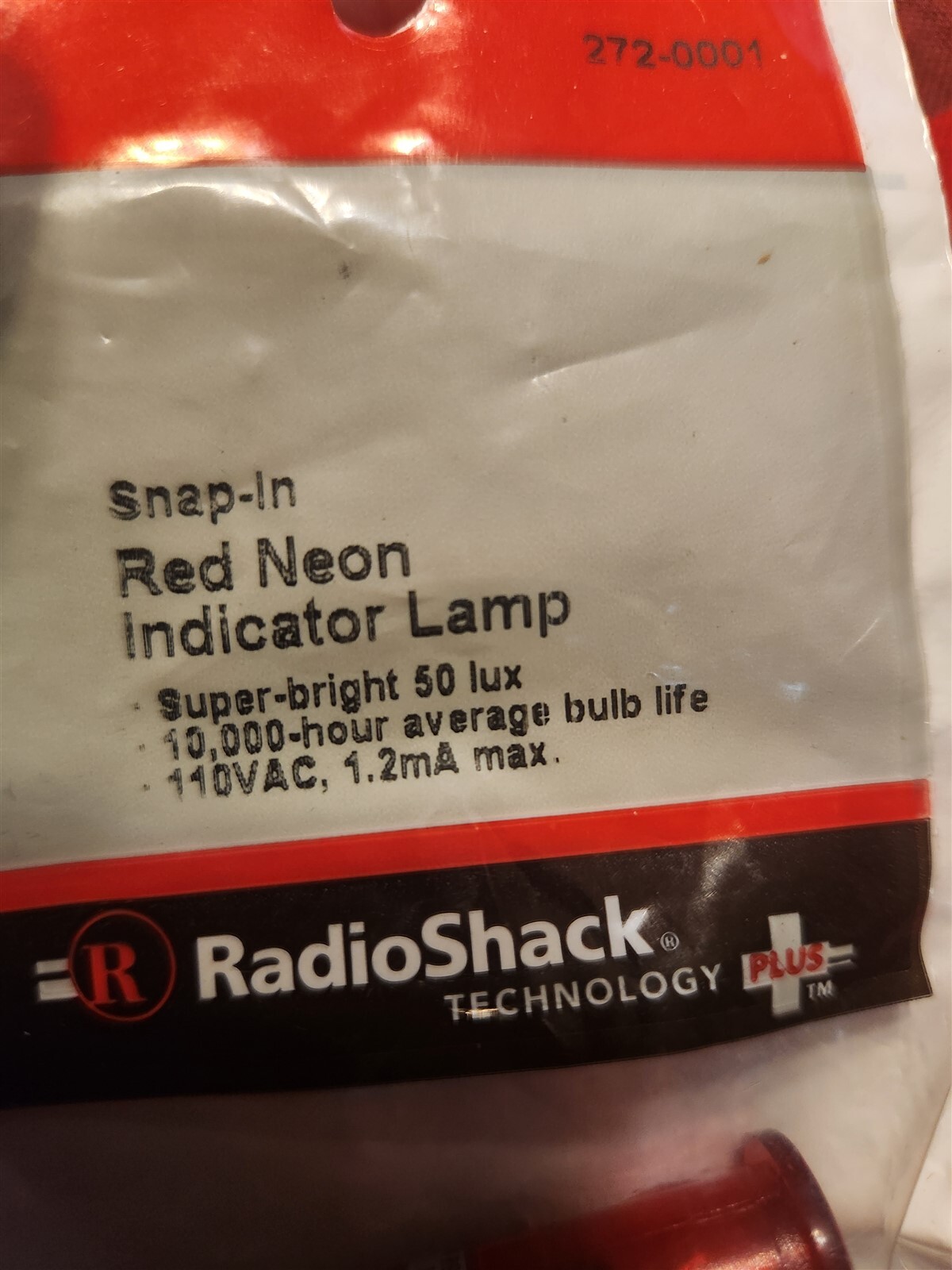 NEW Radio Shack 272-0001 Red Neon Indicator Lamp *FREE SHIPPING*