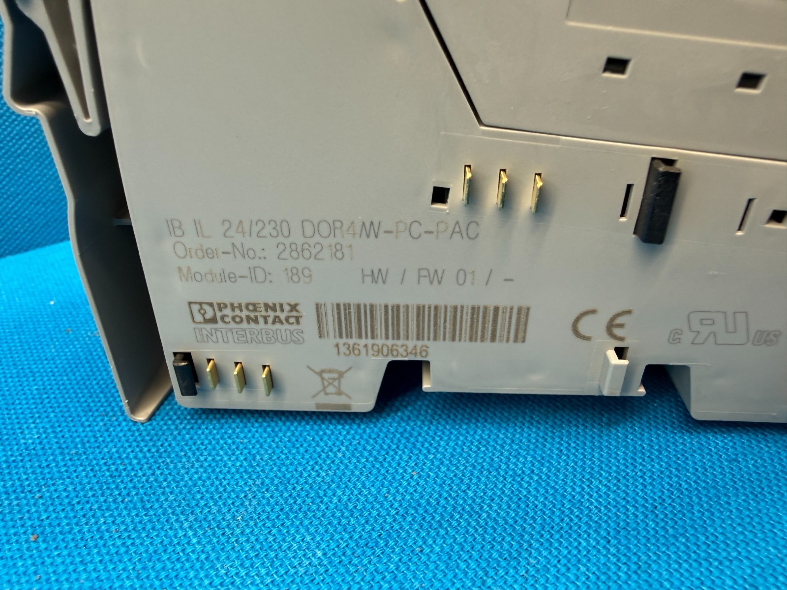 Phoenix Contact 2862181 Interbus Relay Module IB IL 24/230 DOR4/W-PC-PAC