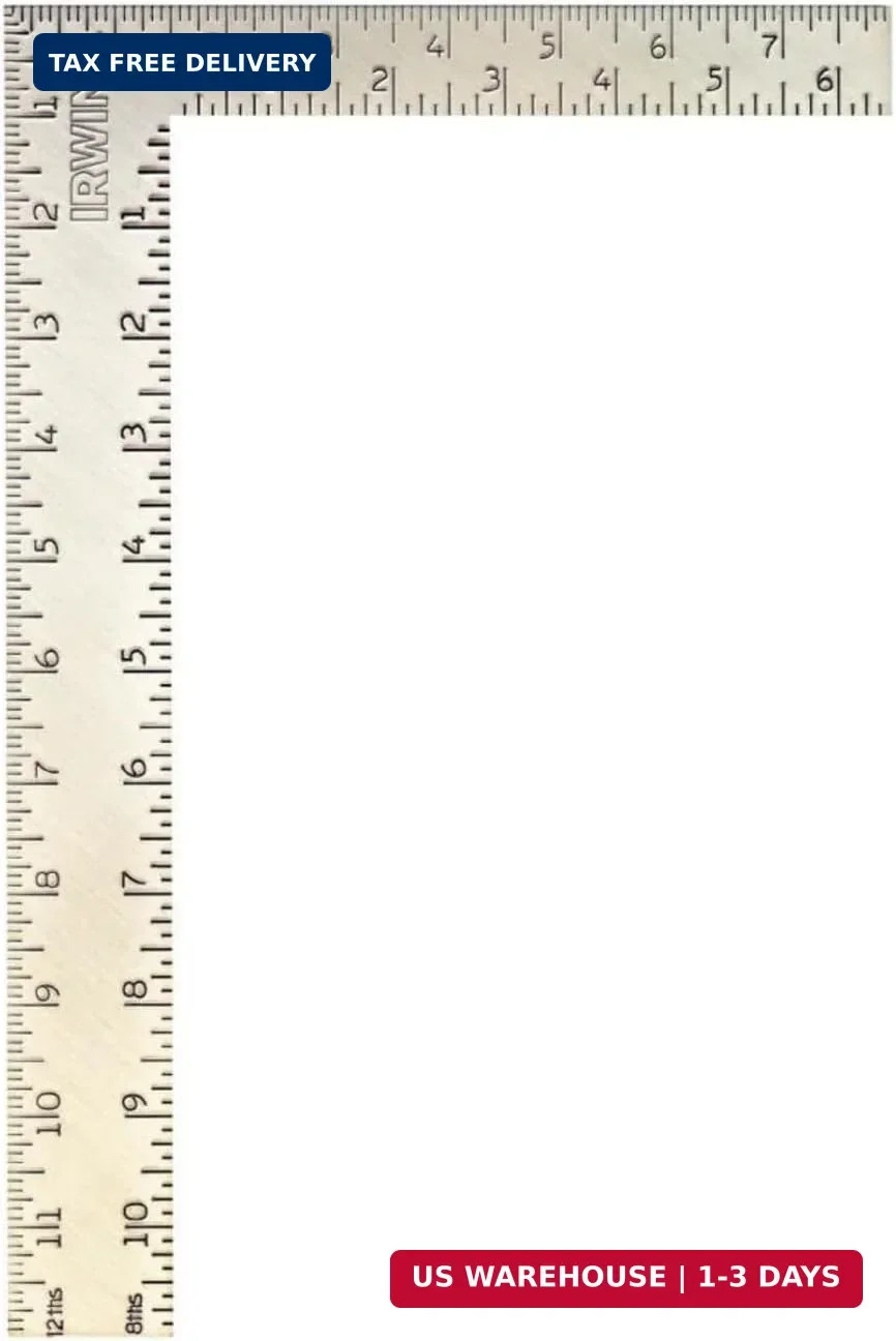 IRWIN Tools Carpenter Square, Steel, 8-Inch by 12-Inch (1794462), Silver