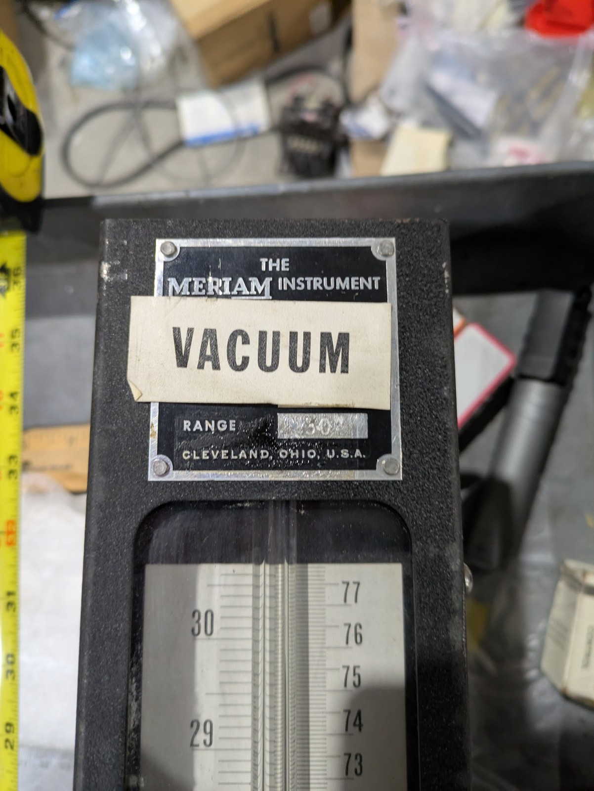 THE MERIAM INSTRUMENTS TYPE WM 30EB25 VACUUM