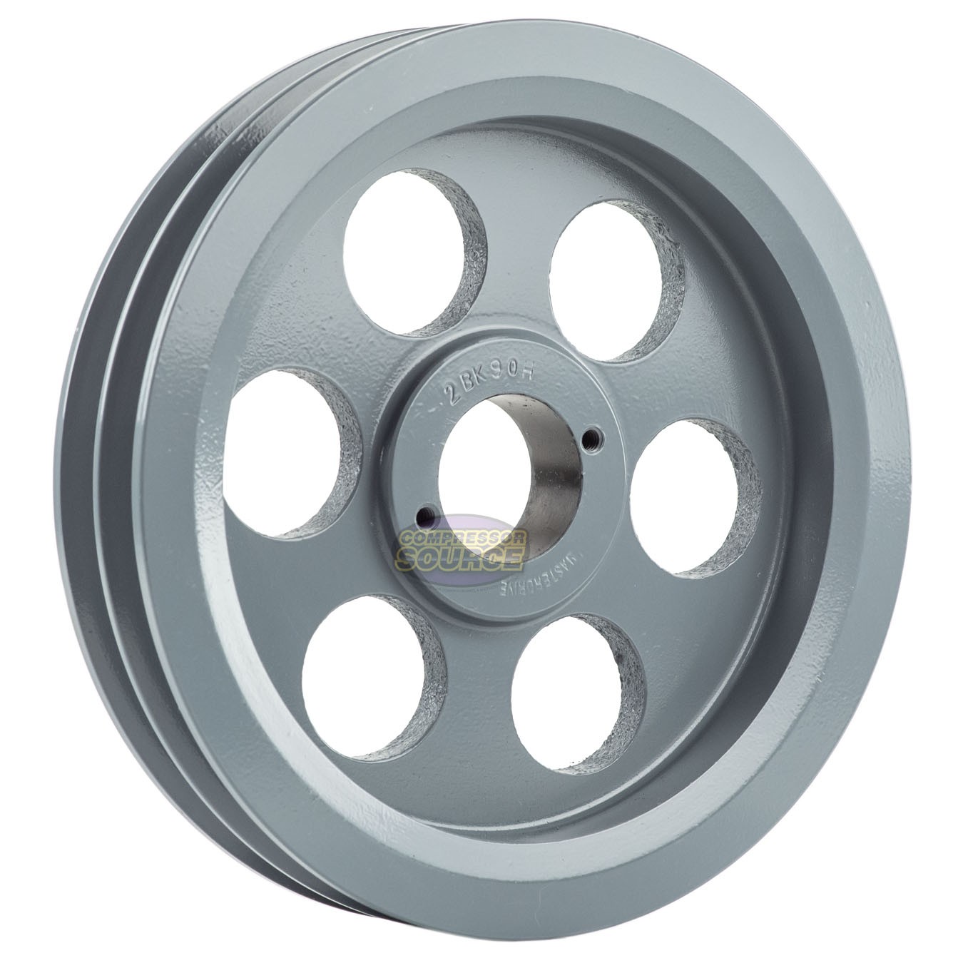 Cast Iron 8.75″ Dual Groove Pulley Belt B Section 5L with 1″ Sheave Bushing