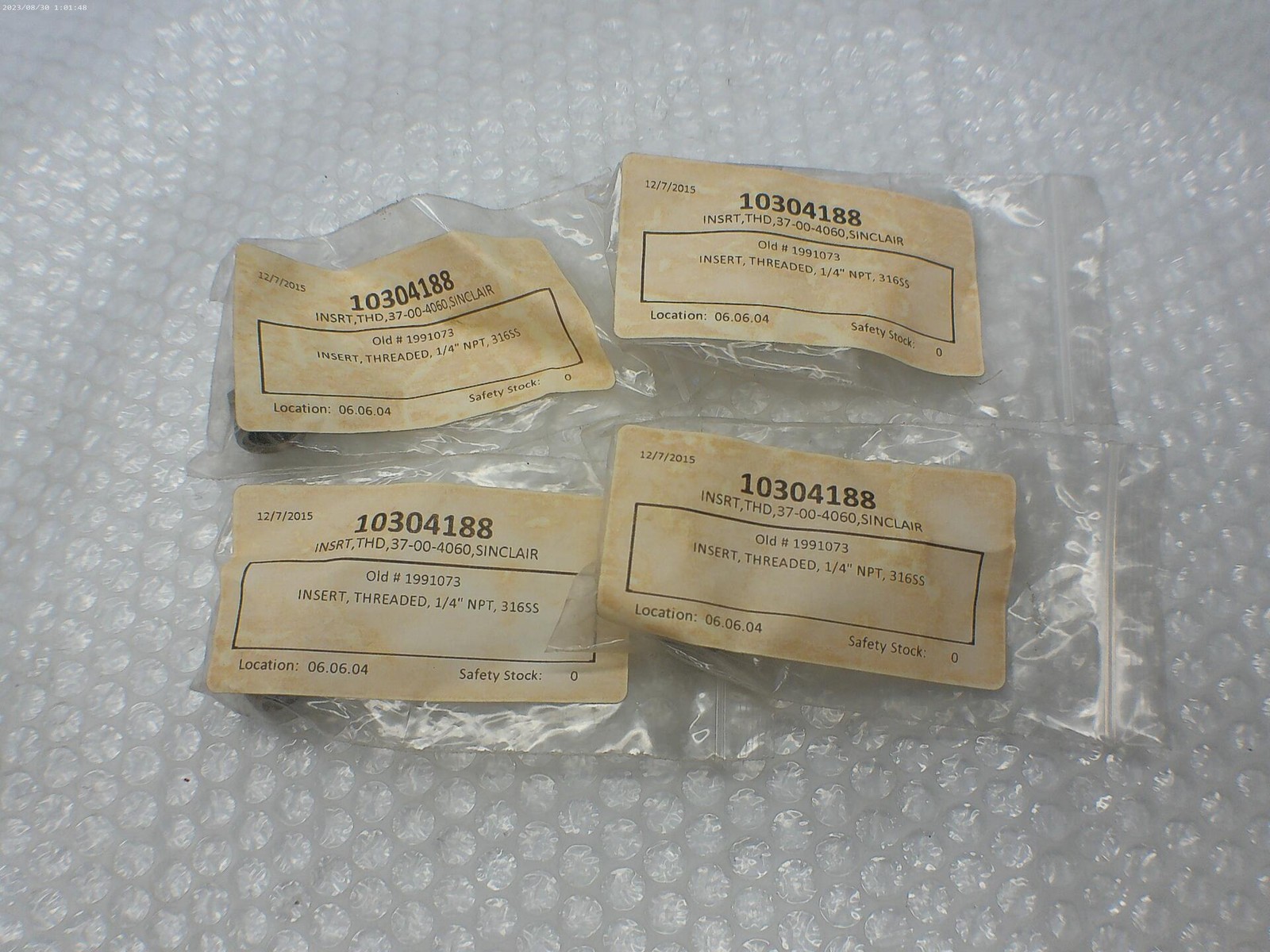 SINCLAIR 37-00-4060 INSERT LOT OF 4 NSNP
