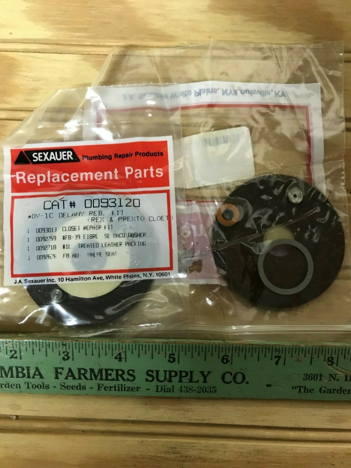 QTY 5 SEXAUER 093120 FLUSH VALVE PARTS KIT 9312, 4 PC