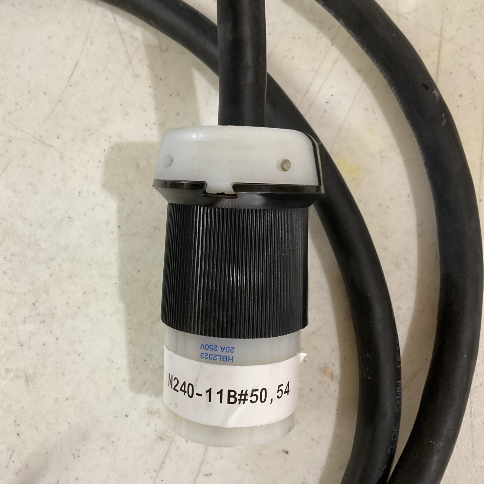 QTY 2 – 8ft Carol 3/C 12AWG equipment cord w/ Hubbel HBL2323 20A Female plug