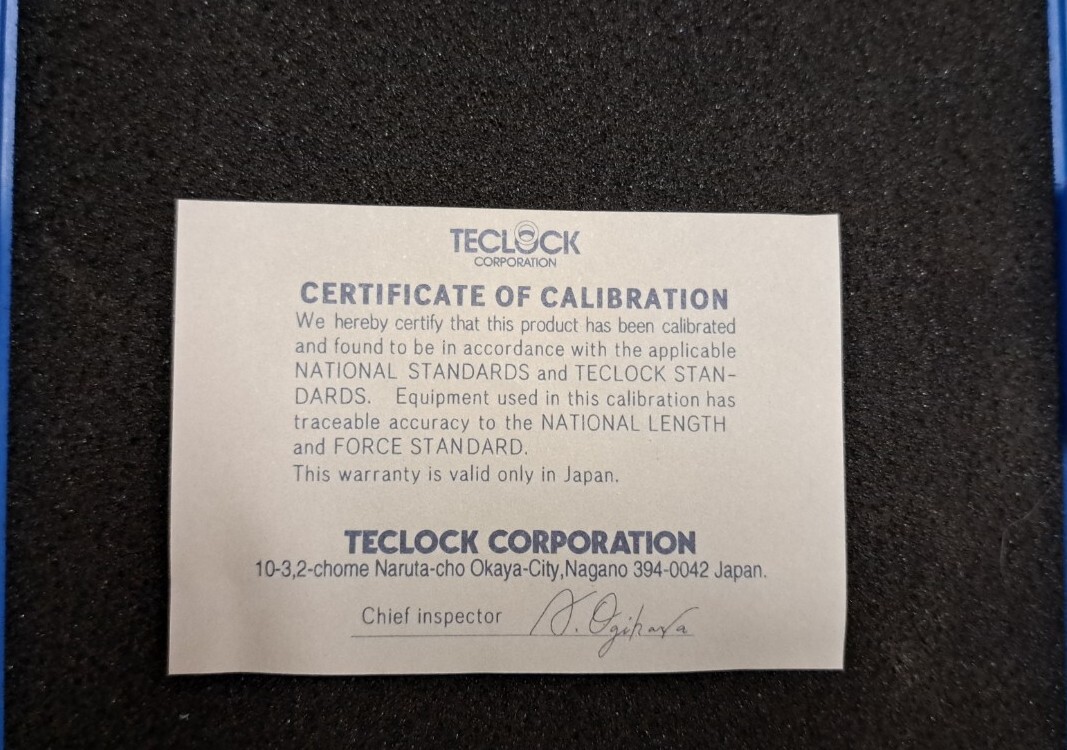 Teclock Thickness Gauge 0.001″-0.4″ Model SI 1111 With Case *BRAND NEW*