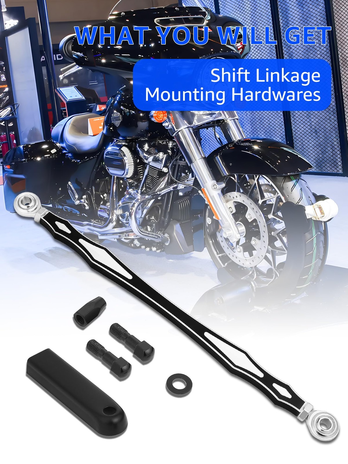 AILMOTO Shift Linkage Black, Shifter Linkage Compatible for Harley Davidson R…