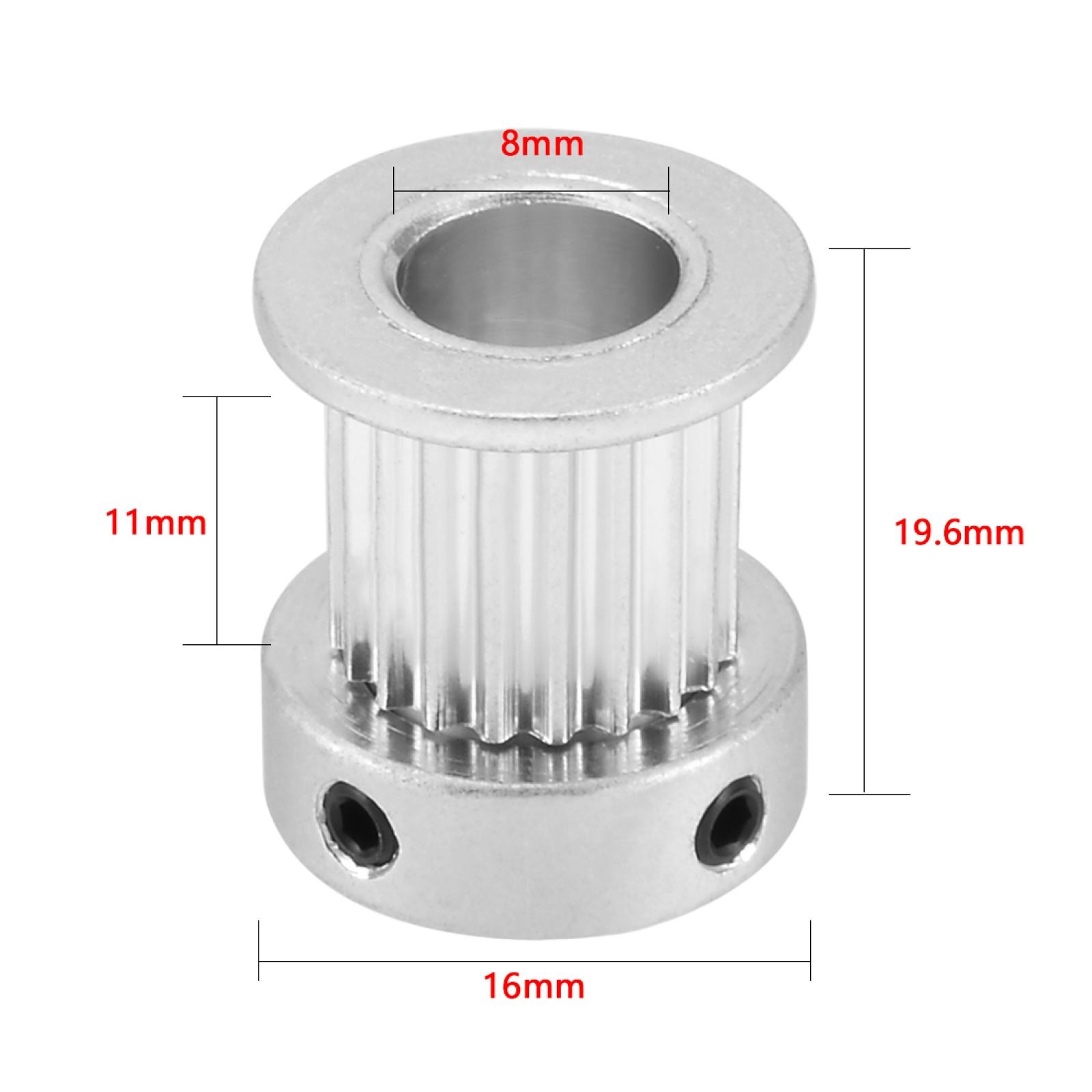 Aluminum 20 Teeth Bore 8mm Synchronous Wheel Idler Pulley with 3D Printer