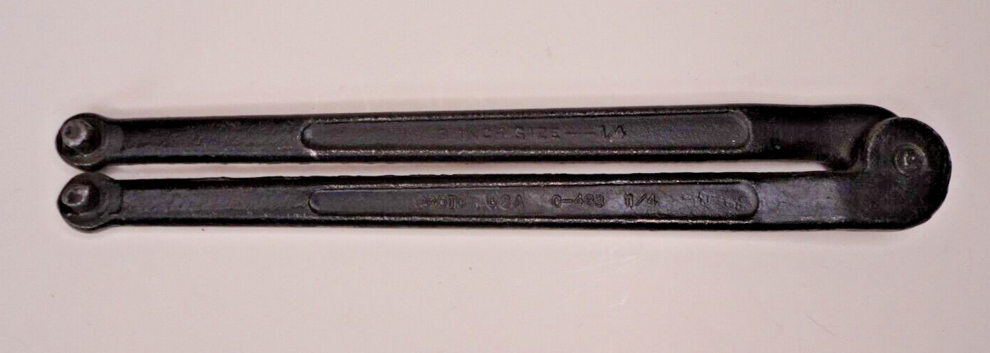 PROTO USA Adjustable Pin Spanner C-483 Wrench 1/4″ Pins 3″ Span R11