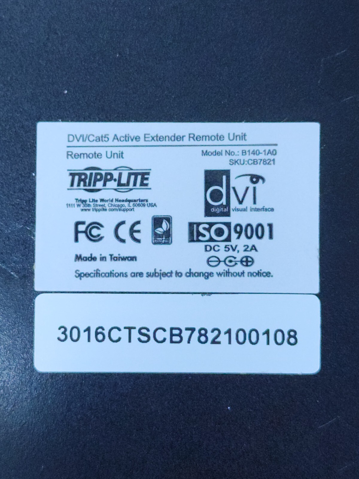 B140-1A0 TRIPP LITE EXTENDER ACTIVE REMOTE UNIT B140-1A0