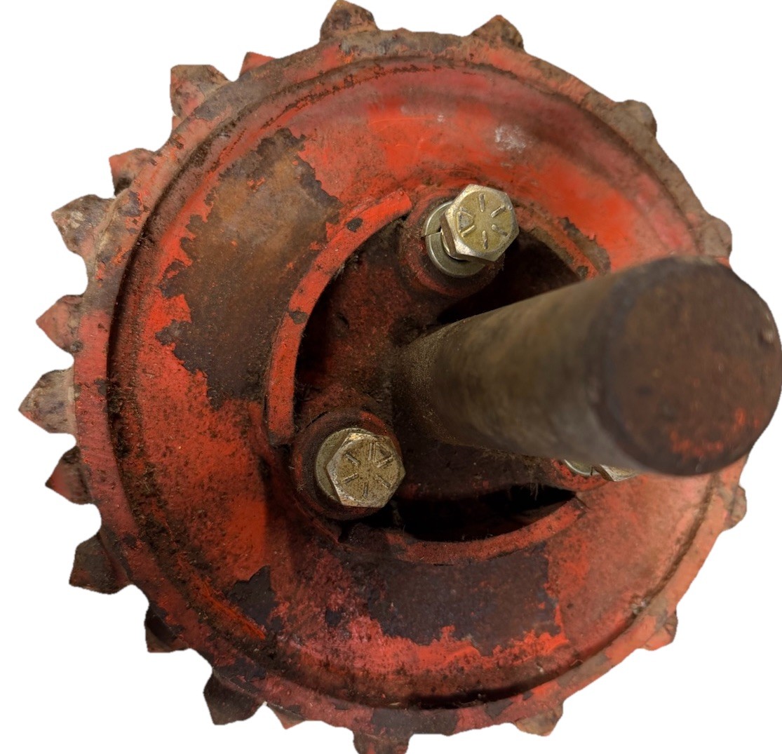 Conical Log Feeder Wheel With Shaft, See Description