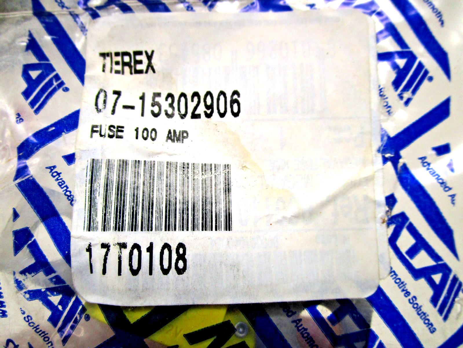 Terex 07-15302906 Fuse 100A 22V