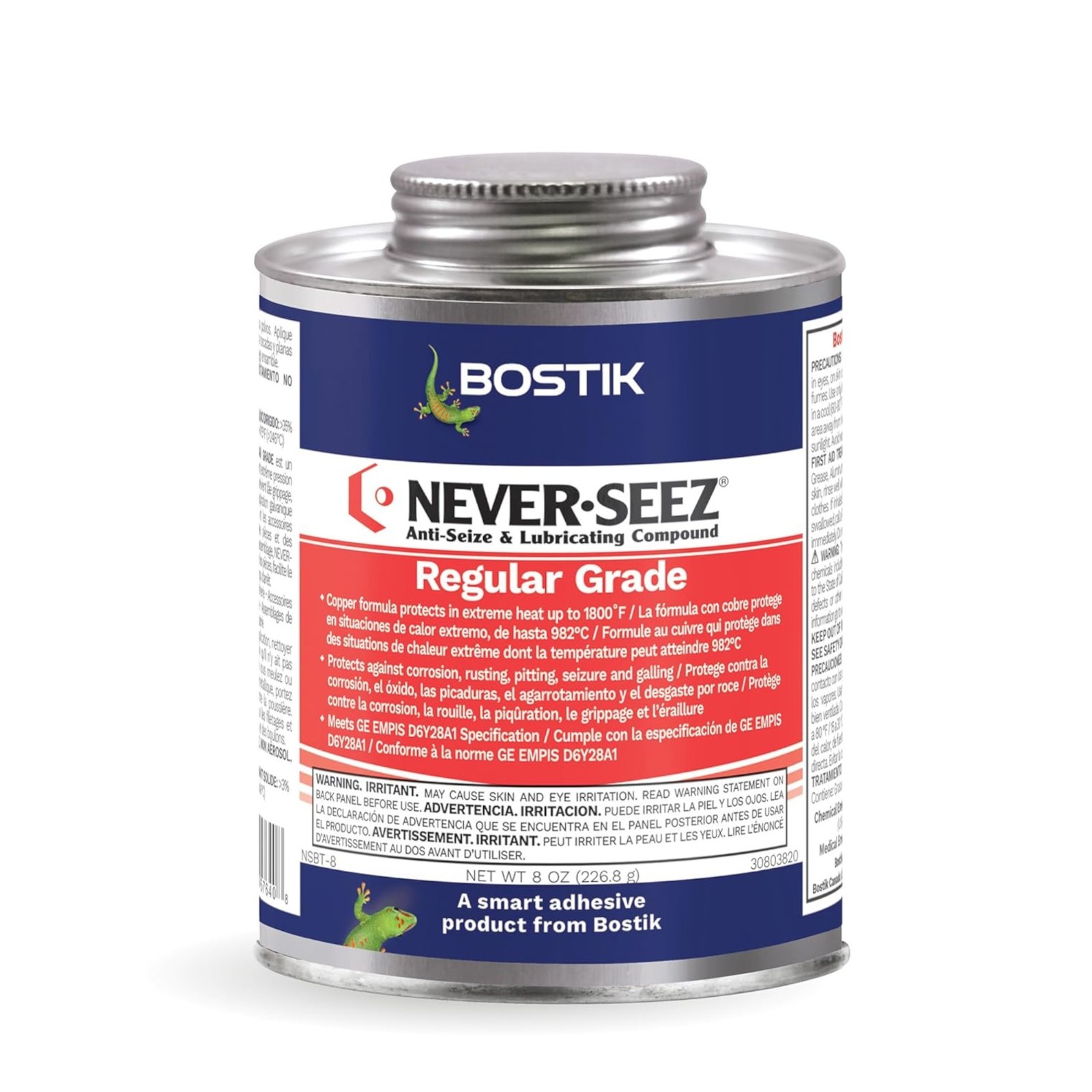 Bostik Never-Seez Regular Grade 8 oz Brush-Top Can Anti-Seize Lubricant