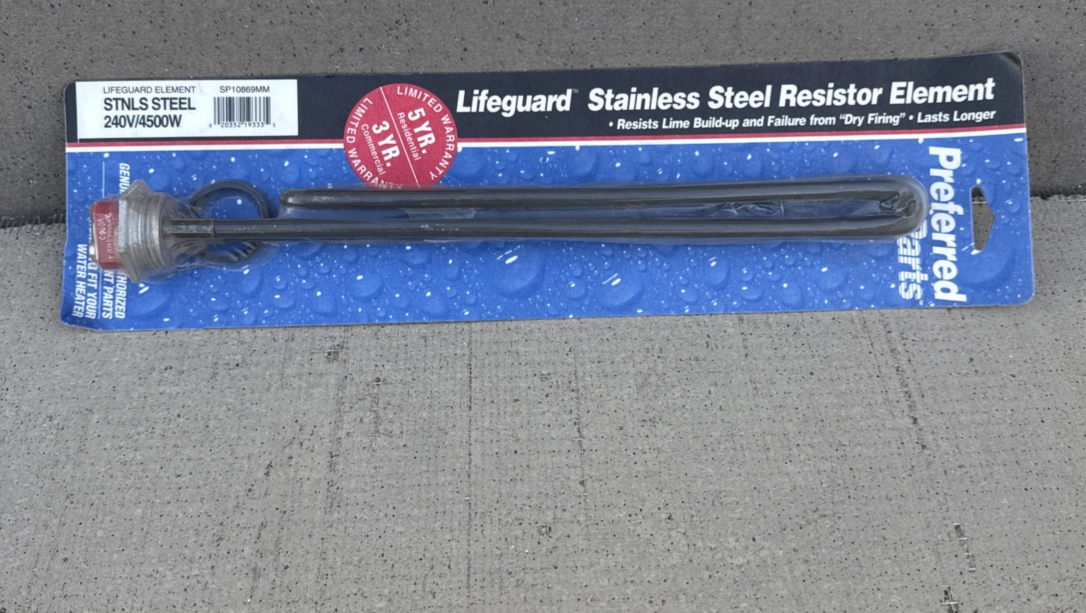 Lifeguard Stainless Steel Resistor Heating Element 240V/ 4500W SP10869MM