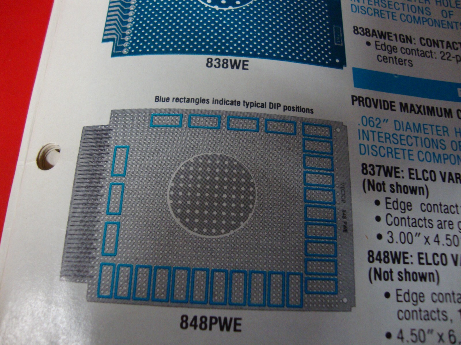 812WE Vector Electronics plug board w/ELCO contacts