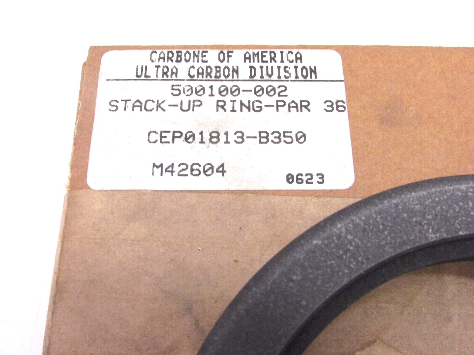 CARBONE OF AMERICA CARBON STACK-UP RING PAR 36, 500100-002, CEP01813-B350