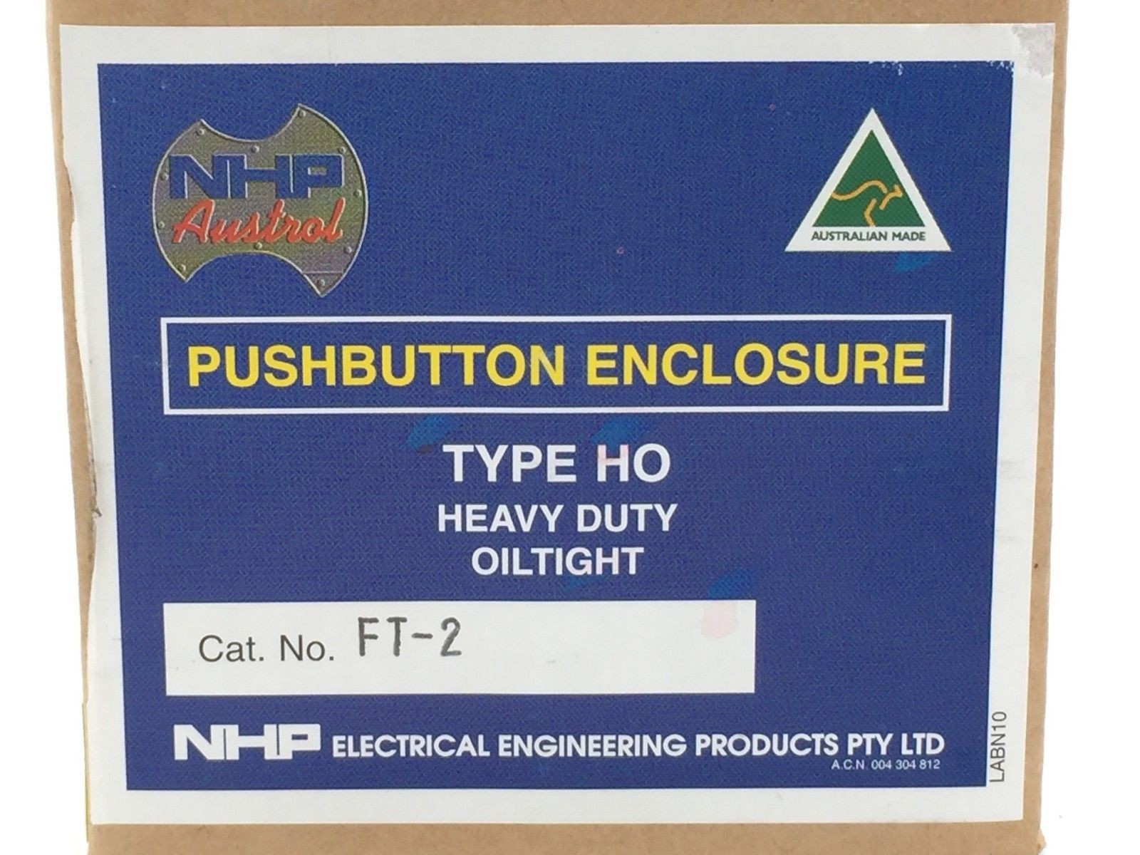 NHP FT-2 Type HO Push Control Station Enclosure Only Oil Tight with Screws