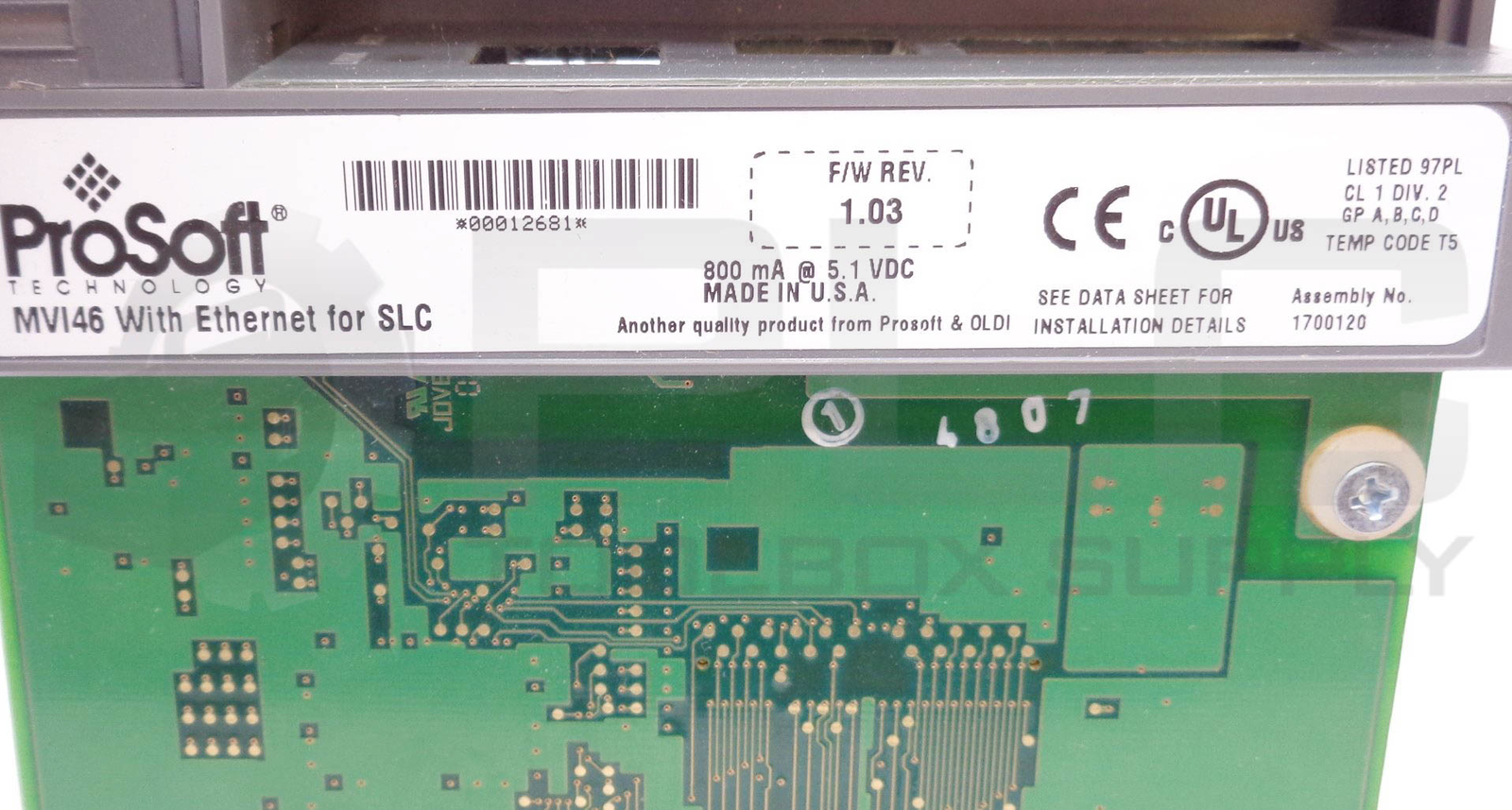 PROSOFT MVI46 MODBUS COMMUNICATION MODULE MVI46-GEC