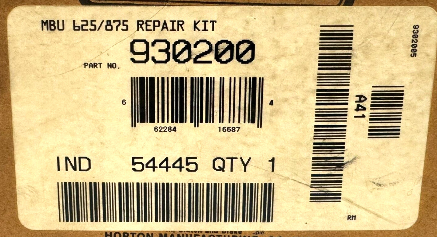 NEW HORTON 930200 MBU 625/875 REPAIR KIT