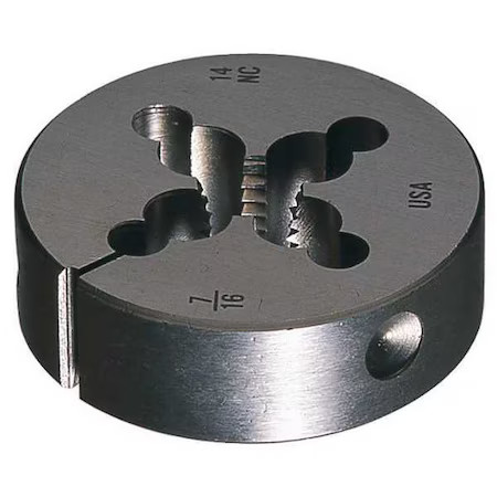 Chicago-Latrobe 415801 Hss Round Adjustable Die 6382 Greenfield Threading 1 In