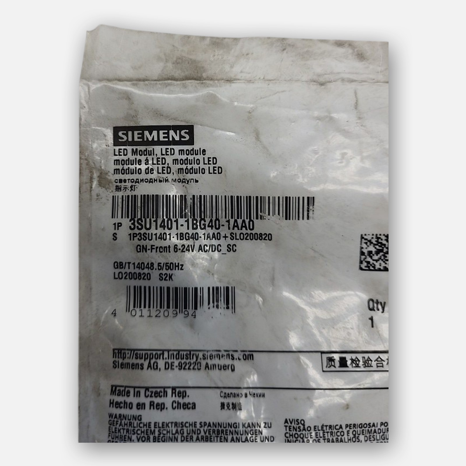 SEALED NEW SIEMENS 3SU1401-1BG40-1AA0 LED MODULE
