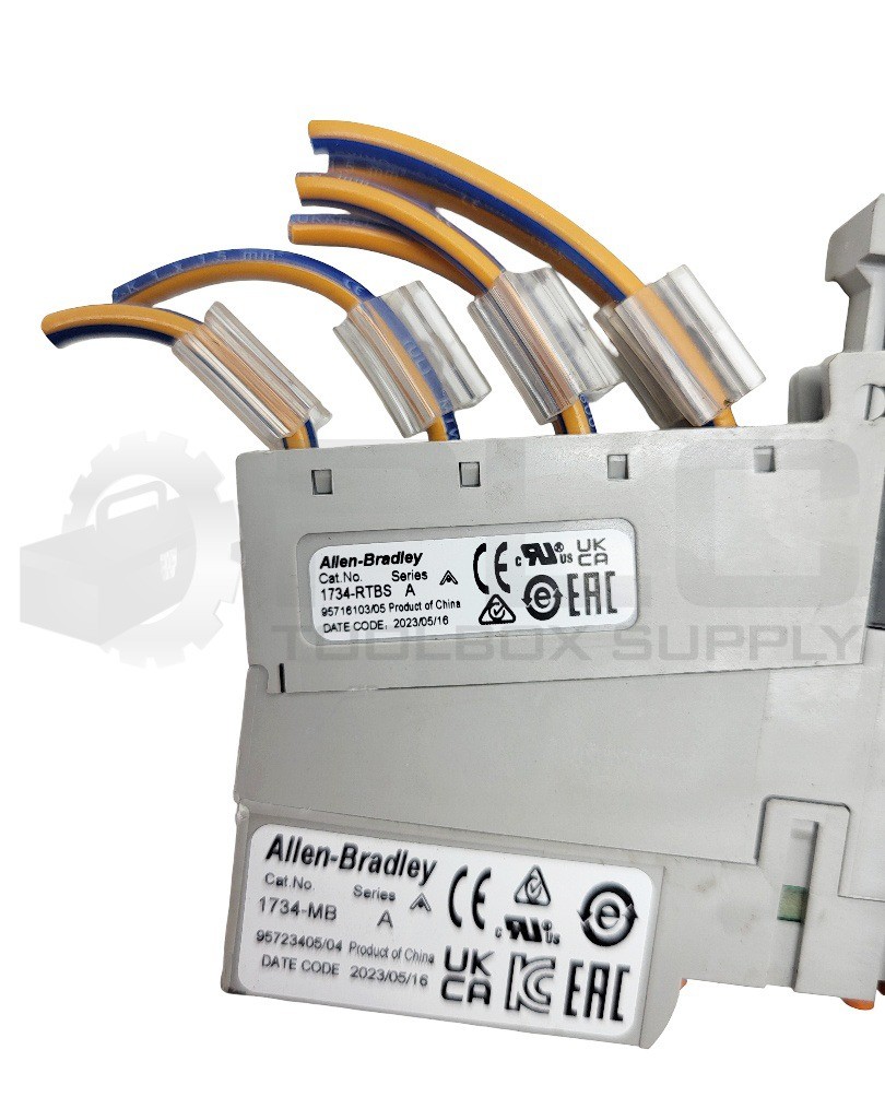 ALLEN BRADLEY 1734-8CFG /C I/O MODULE W/ 1734-RTBS /A W/ 1734-MB /A