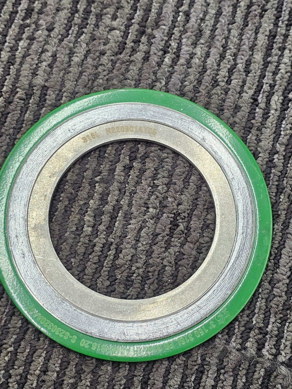 (QTY 10) 3S 3″ SPIRAL WOUND GASKET 150 316L FG 316L IR ASME B16.20